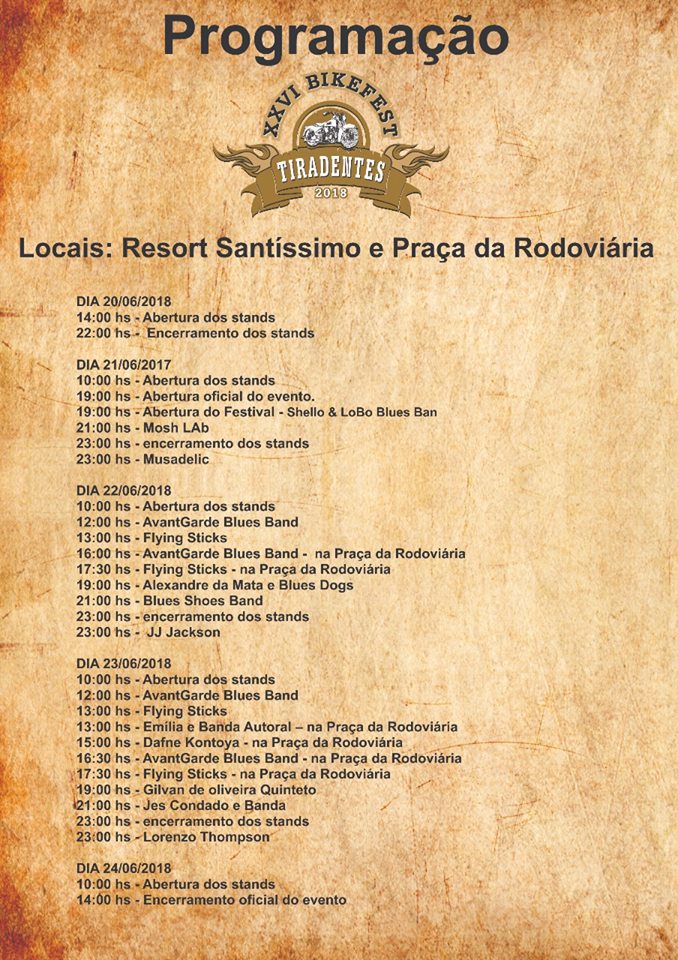 programação bike fest